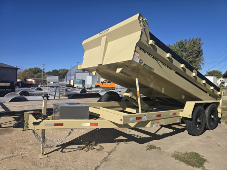 New 2026 Southland Trailers 7x14 14K GVWR Dump Trailer-SANDSTONE Color