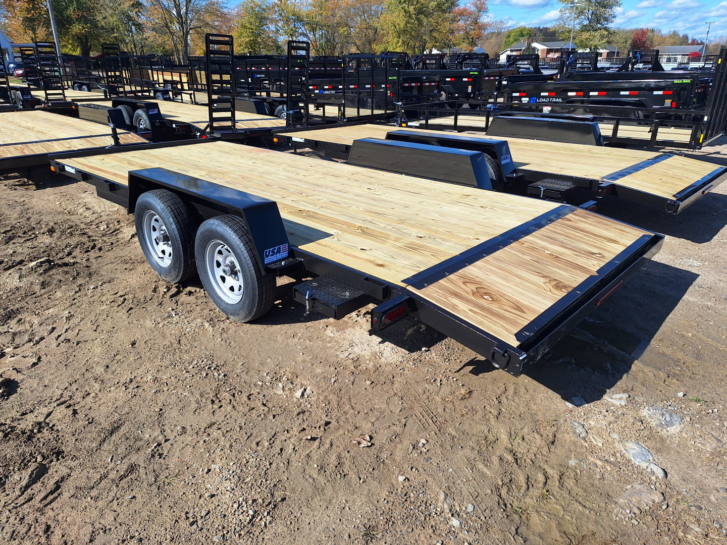 New 2026 AMO 82x18 Car Hauler 1 Axle Brake Led Lights