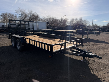 New 2026 Diamond T 7-16 Tandem Axle Ramp Gate Utility W/ ATV Ramps 7K GVWR