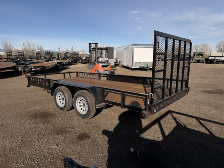 New 2026 Diamond T 7-16 Tandem Axle Ramp Gate Utility W/ ATV Ramps 7K GVWR