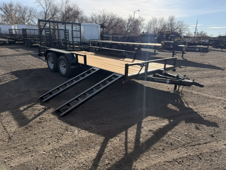 New 2026 Diamond T 7-16 Tandem Axle Ramp Gate Utility W/ ATV Ramps 7K GVWR