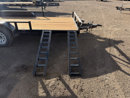 New 2026 Diamond T 7-16 Tandem Axle Ramp Gate Utility W/ ATV Ramps 7K GVWR