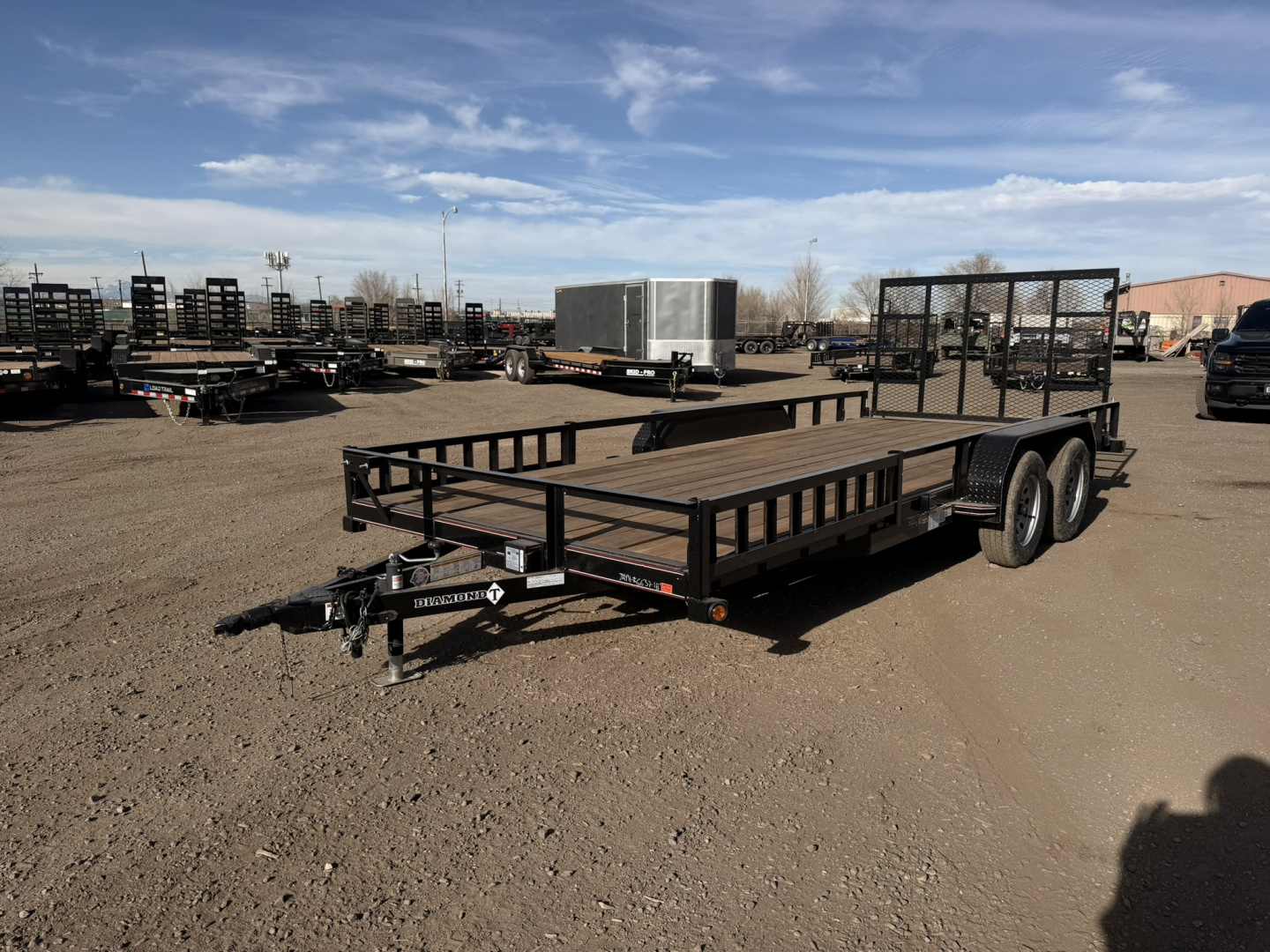 New 2026 Diamond T 7-18 Tandem Axle Ramp Gate Utility W/ ATV Ramps 7K GVWR
