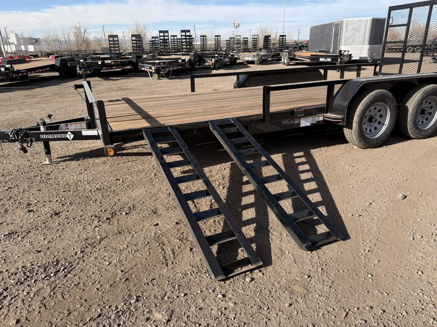 New 2026 Diamond T 7-18 Tandem Axle Ramp Gate Utility W/ ATV Ramps 7K GVWR