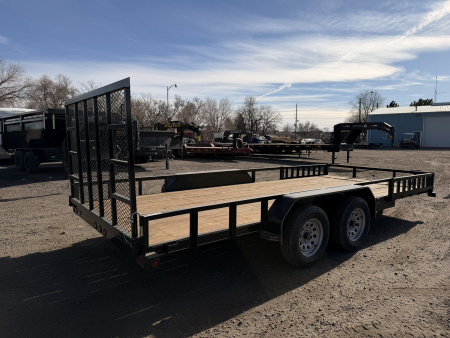 New 2026 Diamond T 7-18 Tandem Axle Ramp Gate Utility W/ ATV Ramps 7K GVWR