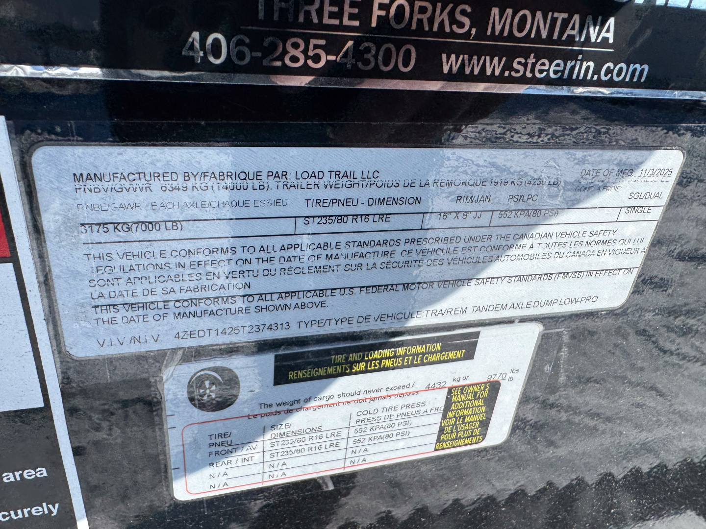 New 2026 Load Trail 7x14 Dump Trailer - 4' SIDEWALLS