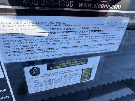 New 2026 Load Trail 7x14 Dump Trailer -2' SIDEWALLS