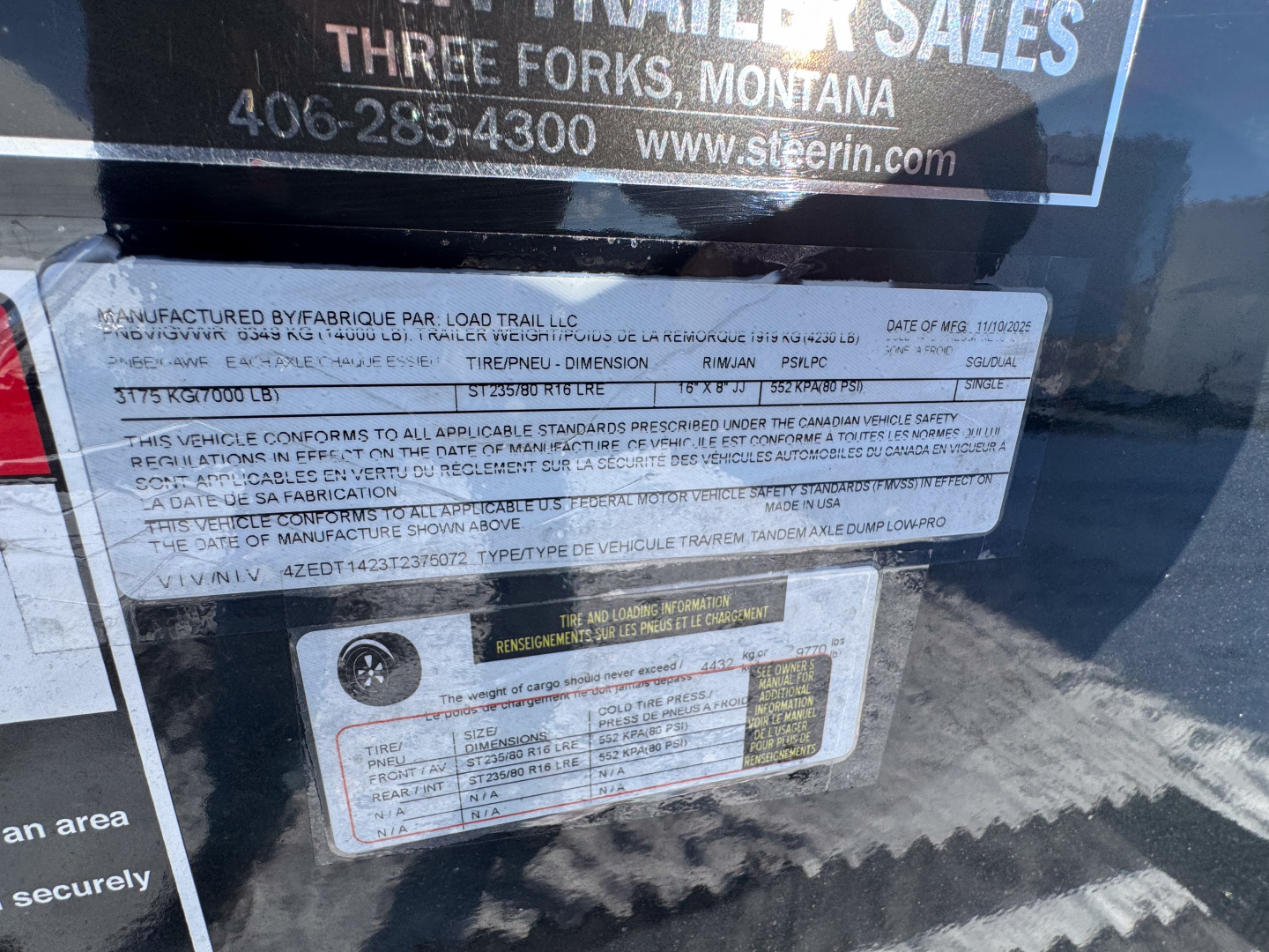 New 2026 Load Trail 7x14 Dump Trailer -2' SIDEWALLS