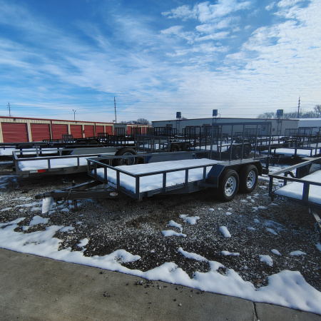 Used 2023 MEB USED 77X14 TA Straight deck utility trailer with 48  gate Utility Trailer