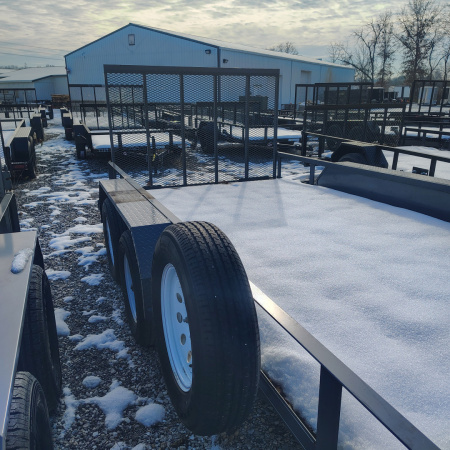 Used 2023 MEB USED 77X14 TA Straight deck utility trailer with 48" gate Utility Trailer