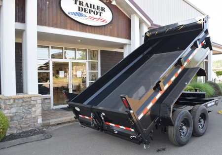 New SURE-TRAC 7' x 12' HEAVY DUTY SCISSOR DUMP TRAILER 12K