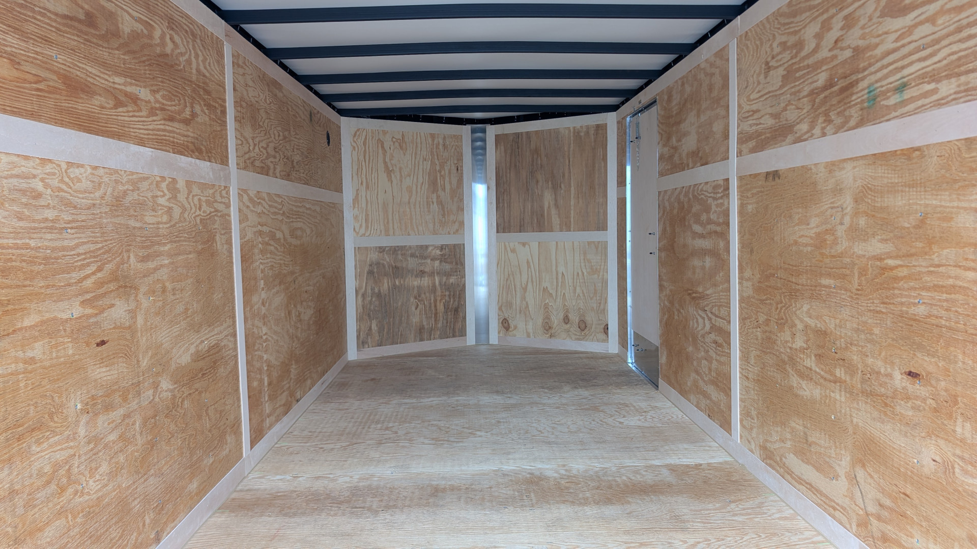 New 2026 Homesteader 7x16 Intrepid V-Nose Cargo Trailer w/ Rear Barn Doors & Ladder Racks