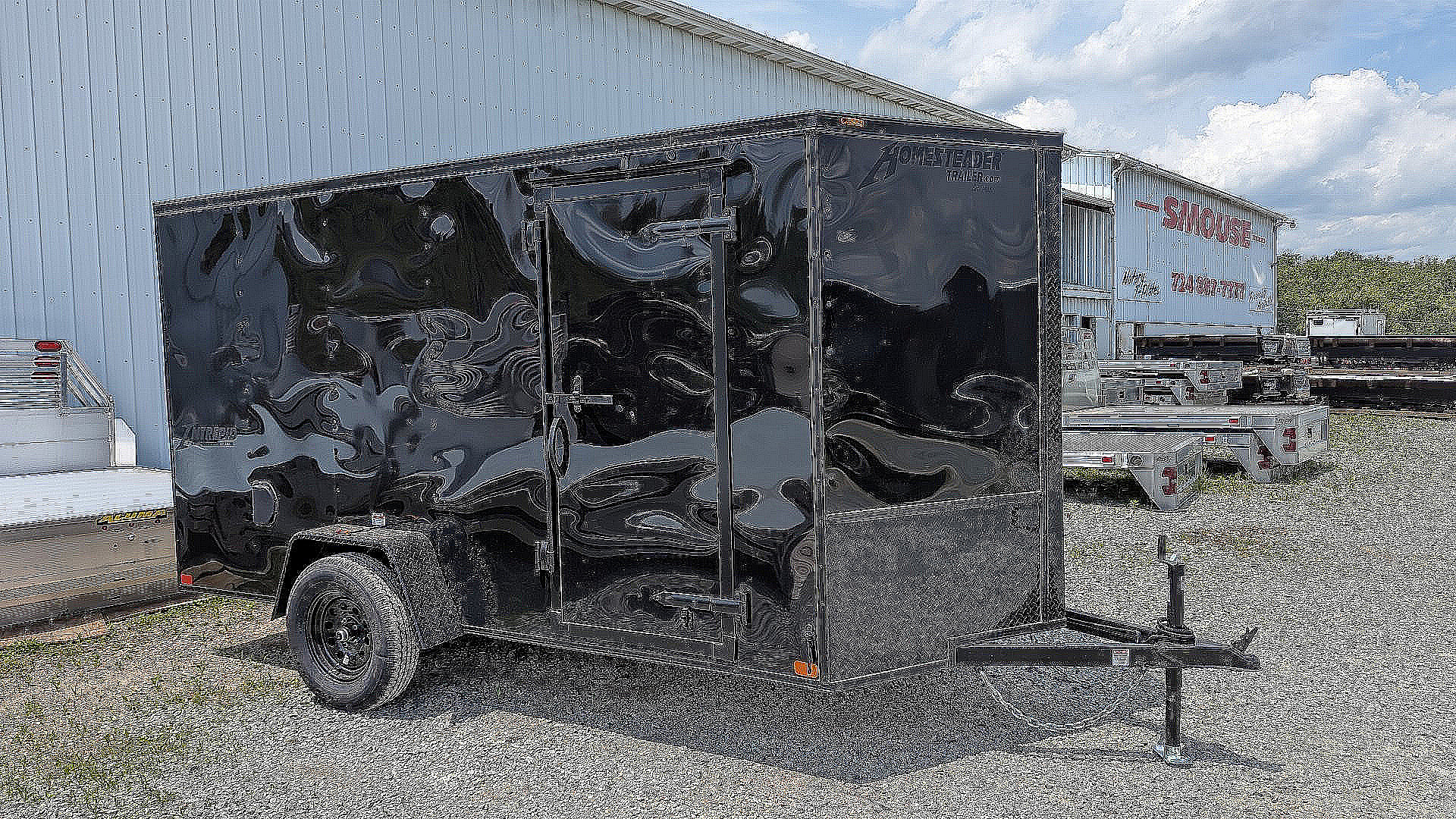 New 2026 Homesteader 6x12 Intrepid V-Nose Cargo Trailer w/ Ramp Door