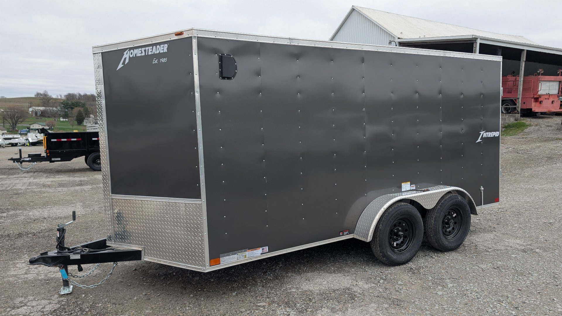 New 2026 Homesteader 7x14 Intrepid V-Nose Cargo Trailer w/ Barn Doors
