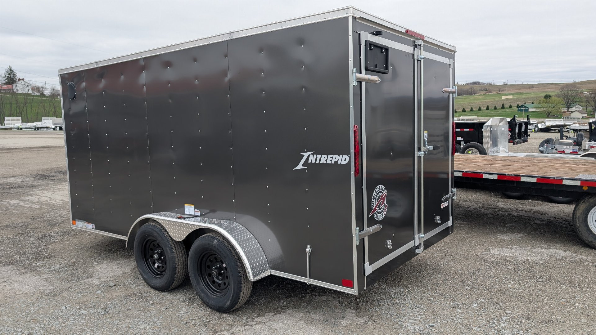 New 2026 Homesteader 7x14 Intrepid V-Nose Cargo Trailer w/ Barn Doors