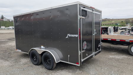 New 2026 Homesteader 7x14 Intrepid V-Nose Cargo Trailer w/ Barn Doors