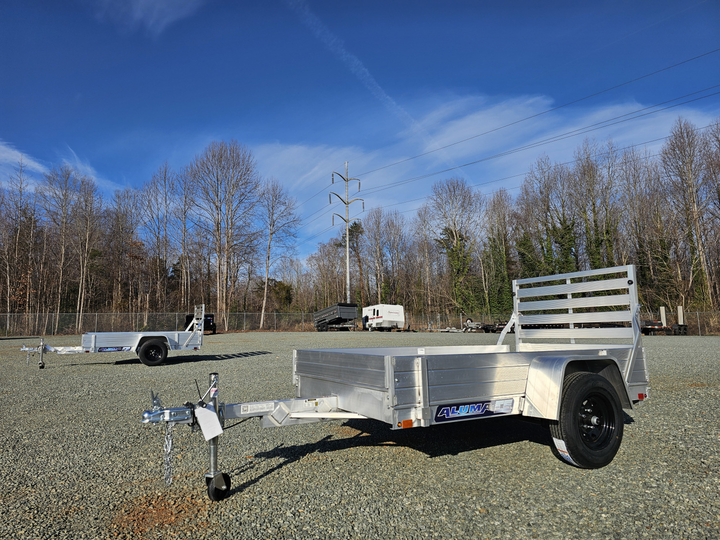 New 2026 Aluma 548 w/ 12" Solid Sides and Tailgate Utility Trailer