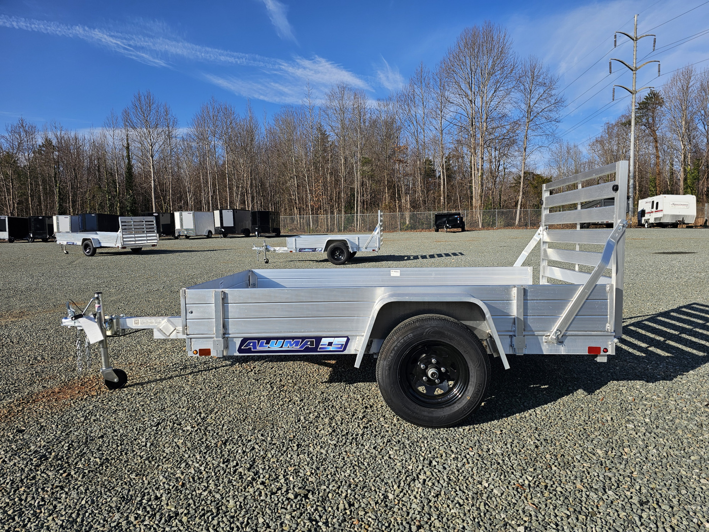 New 2026 Aluma 548 w/ 12" Solid Sides and Tailgate Utility Trailer