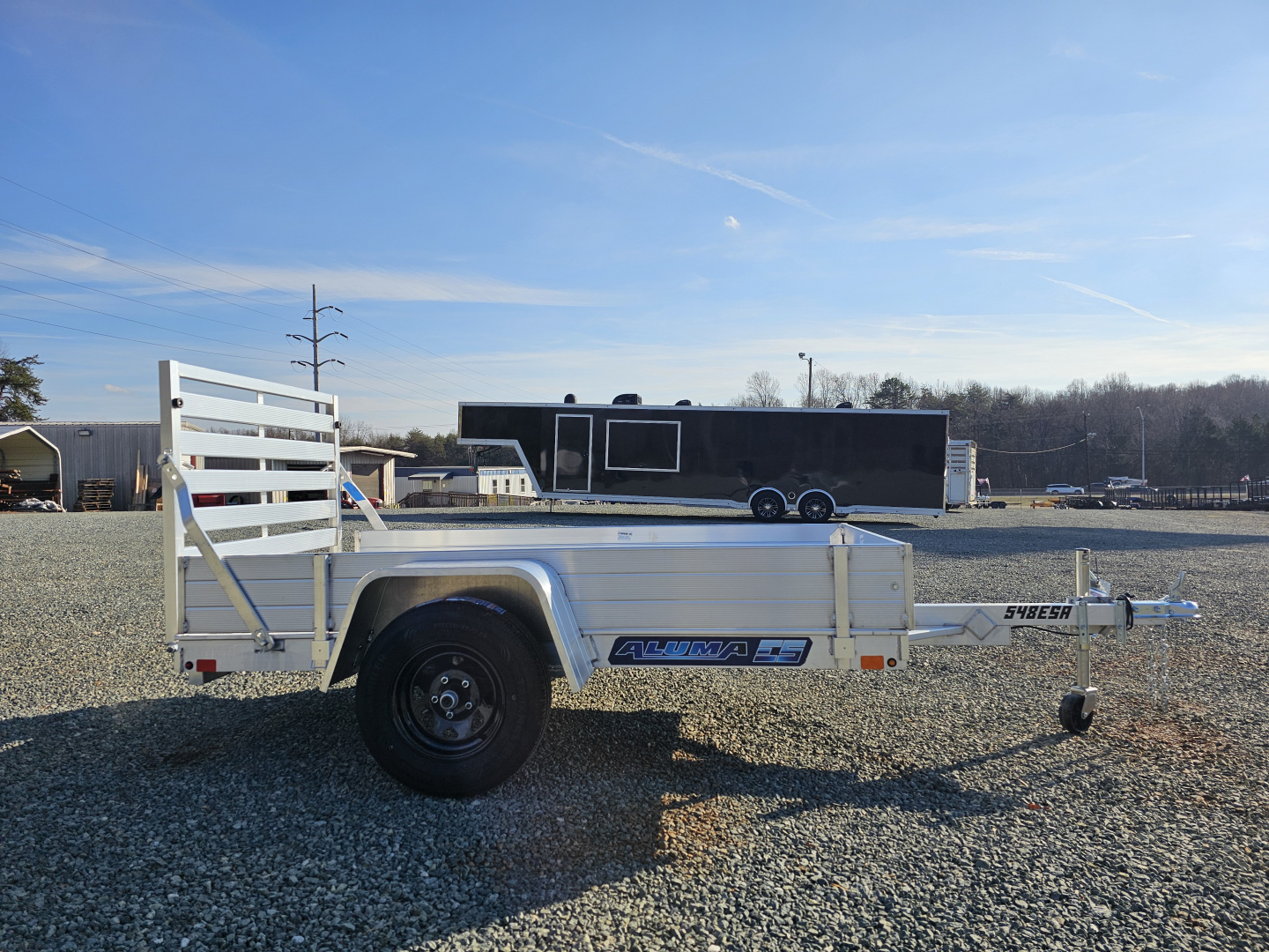 New 2026 Aluma 548 w/ 12" Solid Sides and Tailgate Utility Trailer