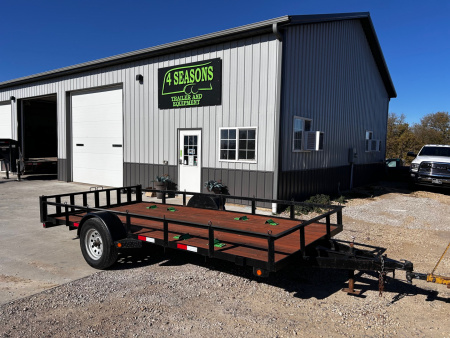 Used 2012 Maxey Trailers 77 X14' single axle with Ramps/Tie Downs Utility Trailer