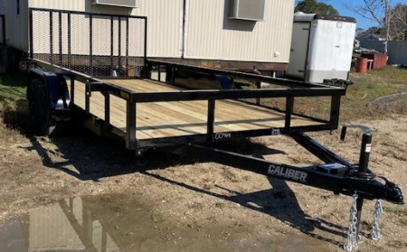 New 2026 Caliber Trailer Mfg 6.10x16 TA Utility Trailer