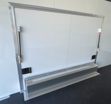 New ATC RoM 400 White 20' Aluminum Enclosed Car Hauler Trailer: Coin Floor, Escape Door, Spare 7,700 GVWR