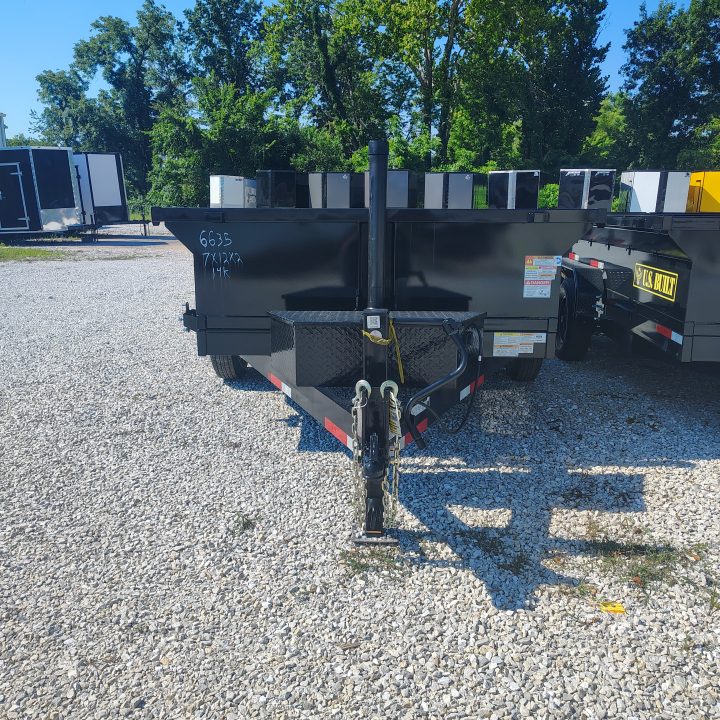 New 2026 U.S Built/Texas Pride Trailers 7x12x2 TA, 14k Axles Dump Trailer