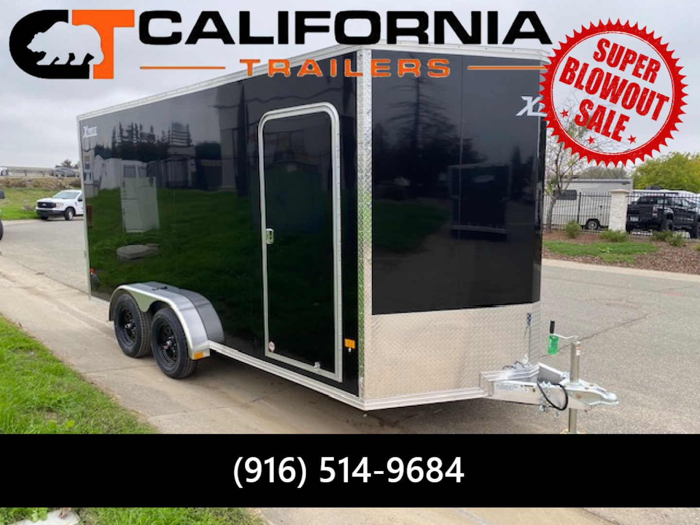 New 7.4X16 Tandem Axle 7K Enclosed Cargo