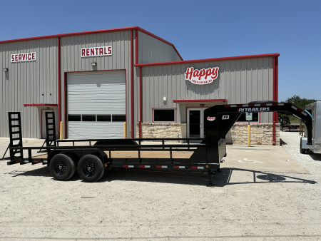 2026 PJ 83"x20' Gooseneck Angle Pipetop Trailer – P8