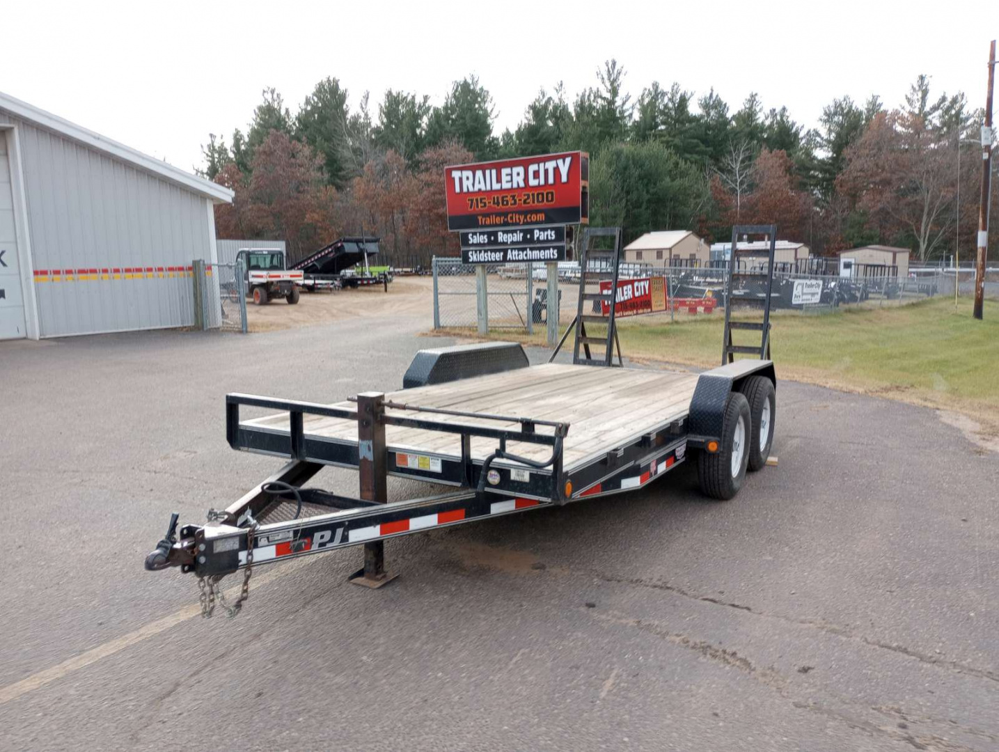 Used 2012 PJ Trailers 83" x 16' CC Equipment Trailer 14k