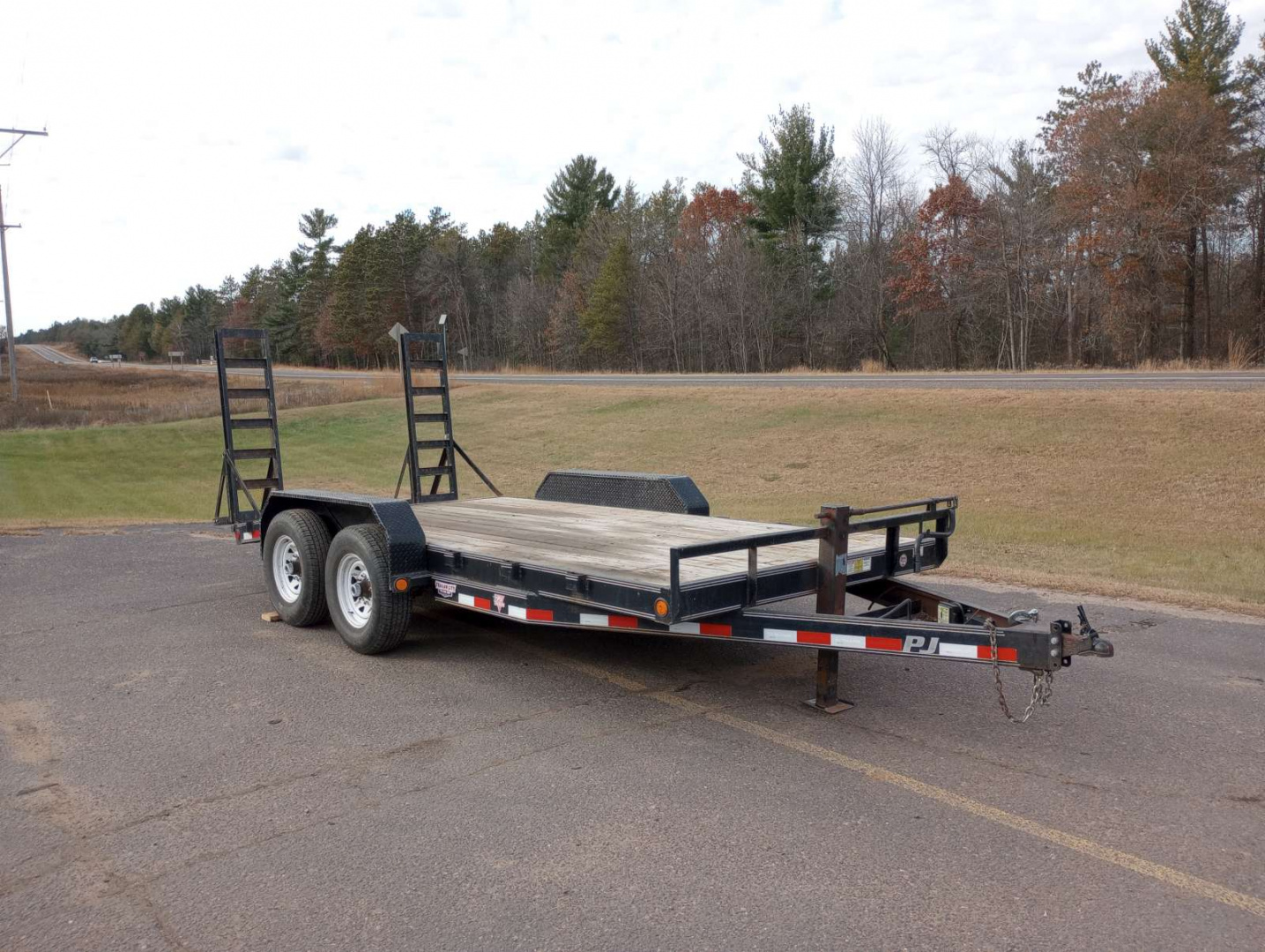 Used 2012 PJ Trailers 83" x 16' CC Equipment Trailer 14k