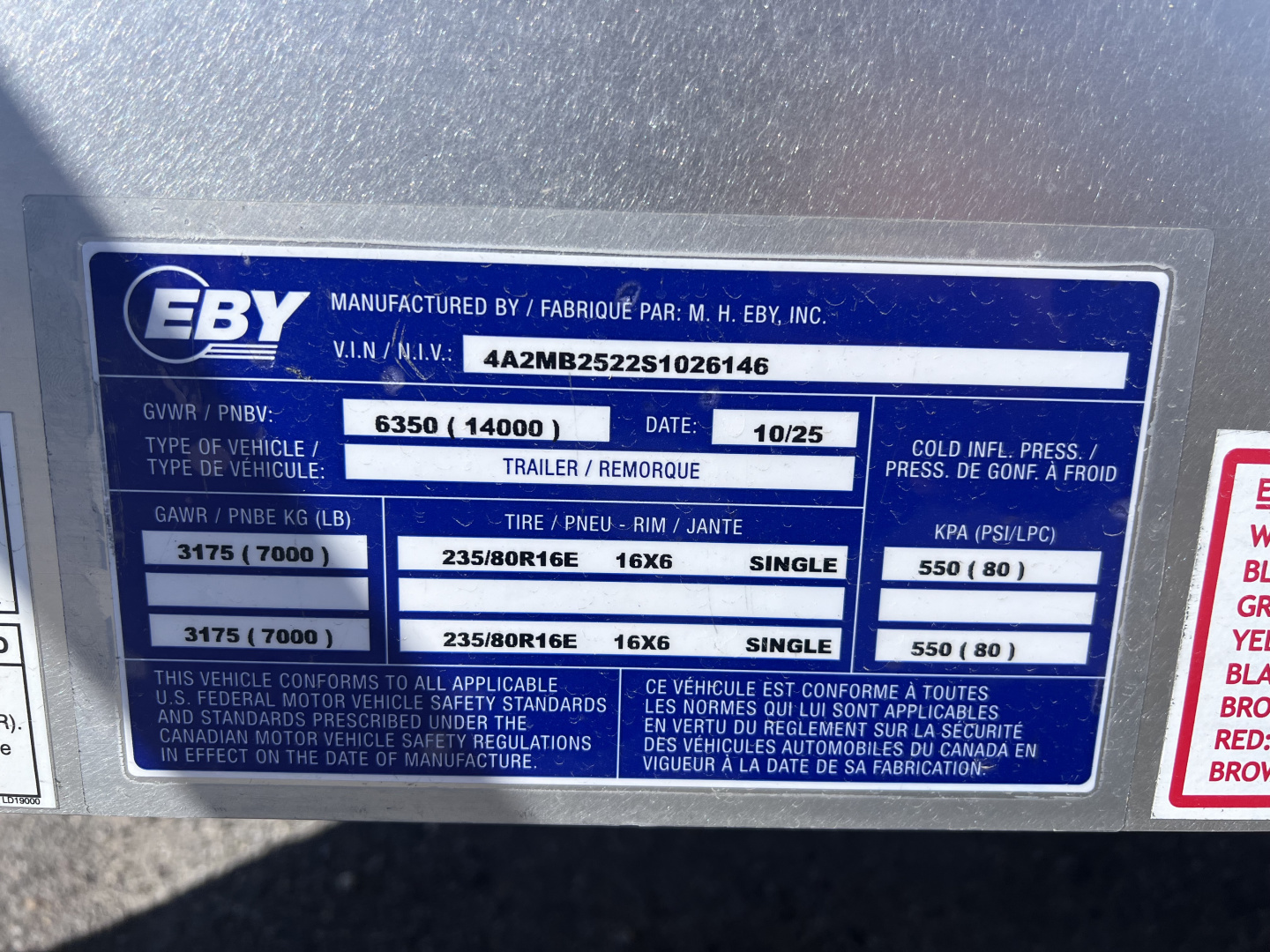 New 2025 EBY 8.5X25 14K Deckover Trailer