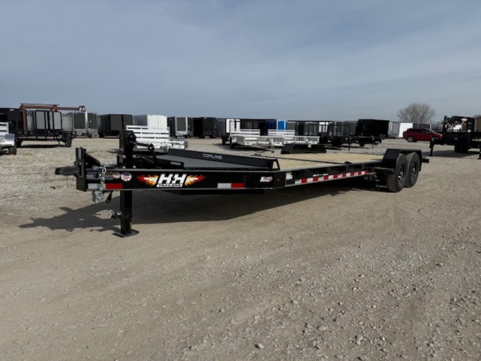 New 2026 H&H Black 82"x16'+6' 15.4k Topline I-Beam Tilt Equipment Trailer