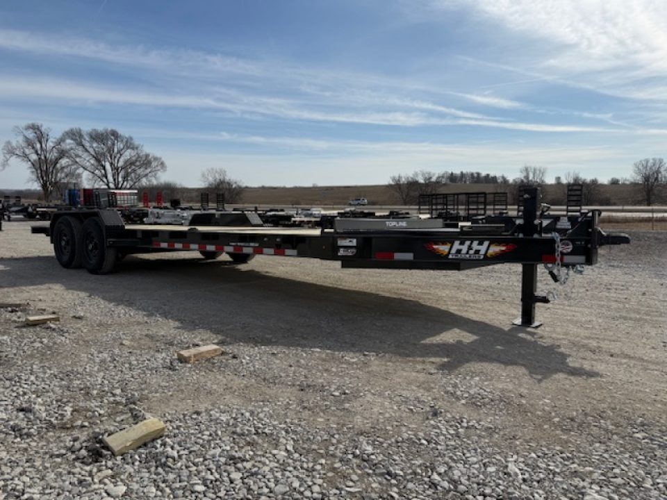 New 2026 H&H Black 82"x16'+6' 15.4k Topline I-Beam Tilt Equipment Trailer