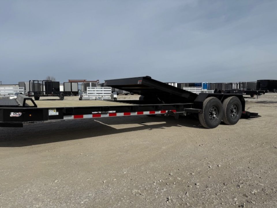 New 2026 H&H Black 82"x16'+6' 15.4k Topline I-Beam Tilt Equipment Trailer