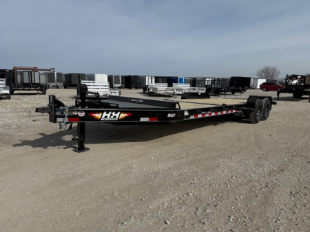 New 2026 H&H Black 82 x16'+6' 15.4k Topline I-Beam Tilt Equipment Trailer