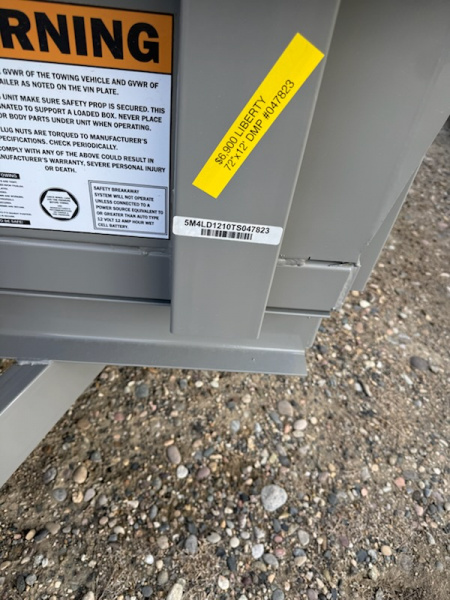 New 2026 Liberty LD7 72x12 Dump Trailer (7K GVW)