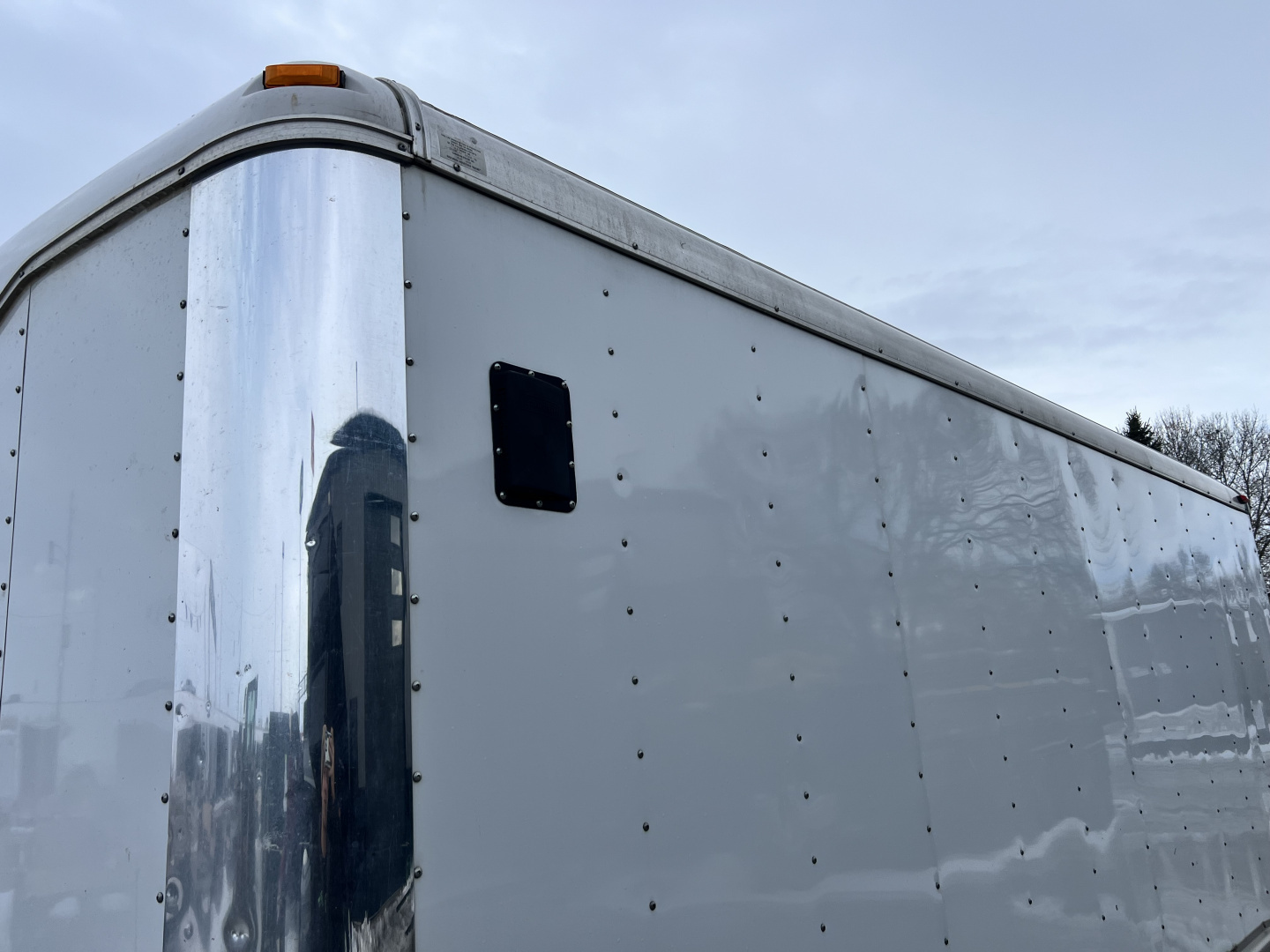 Used 2013 Haulmark 8.5x16 TALL 7’ Enclosed Rear Ramp Car Hauler Cargo Trailer