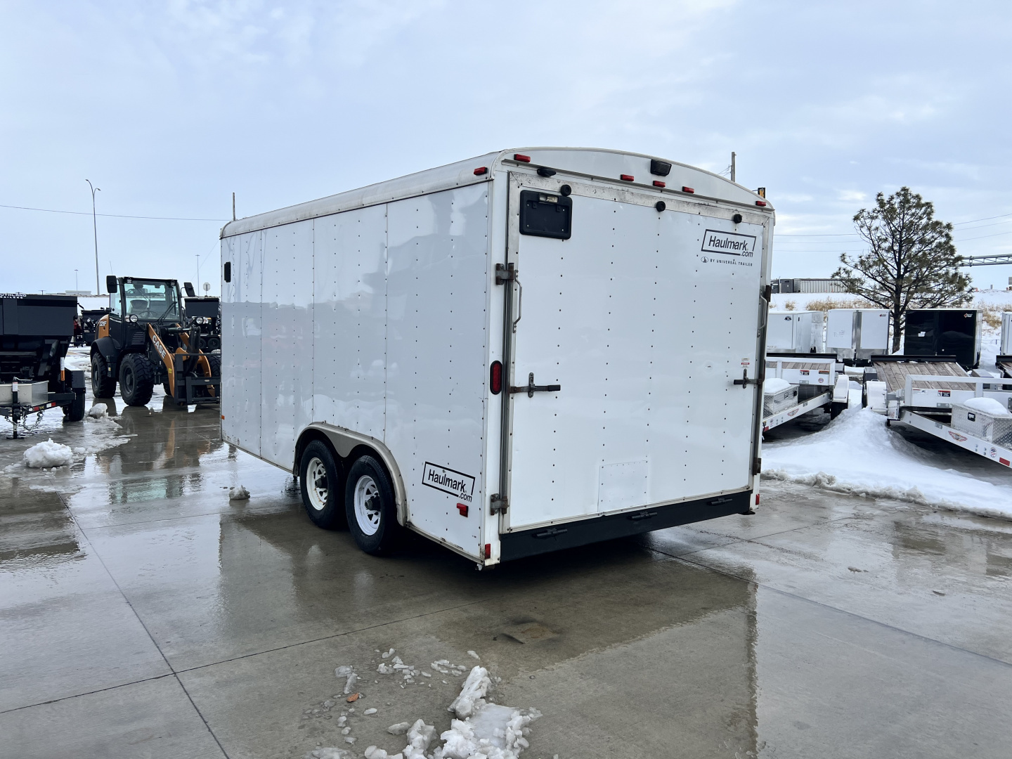 Used 2013 Haulmark 8.5x16 TALL 7’ Enclosed Rear Ramp Car Hauler Cargo Trailer
