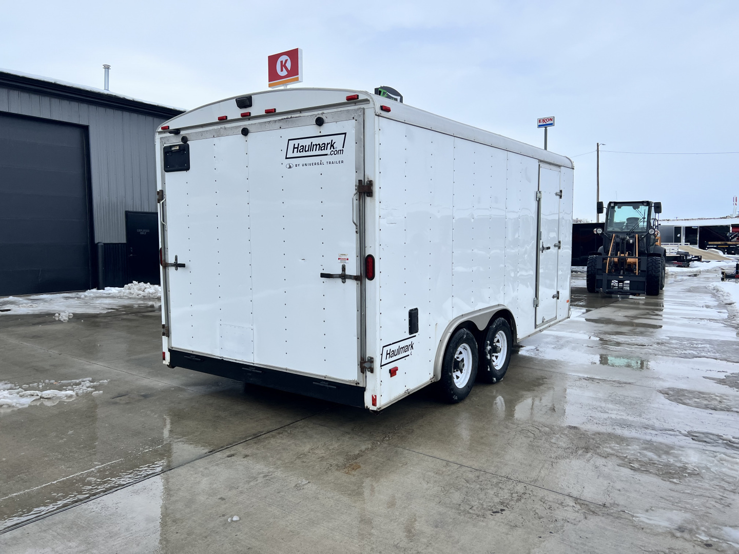Used 2013 Haulmark 8.5x16 TALL 7’ Enclosed Rear Ramp Car Hauler Cargo Trailer