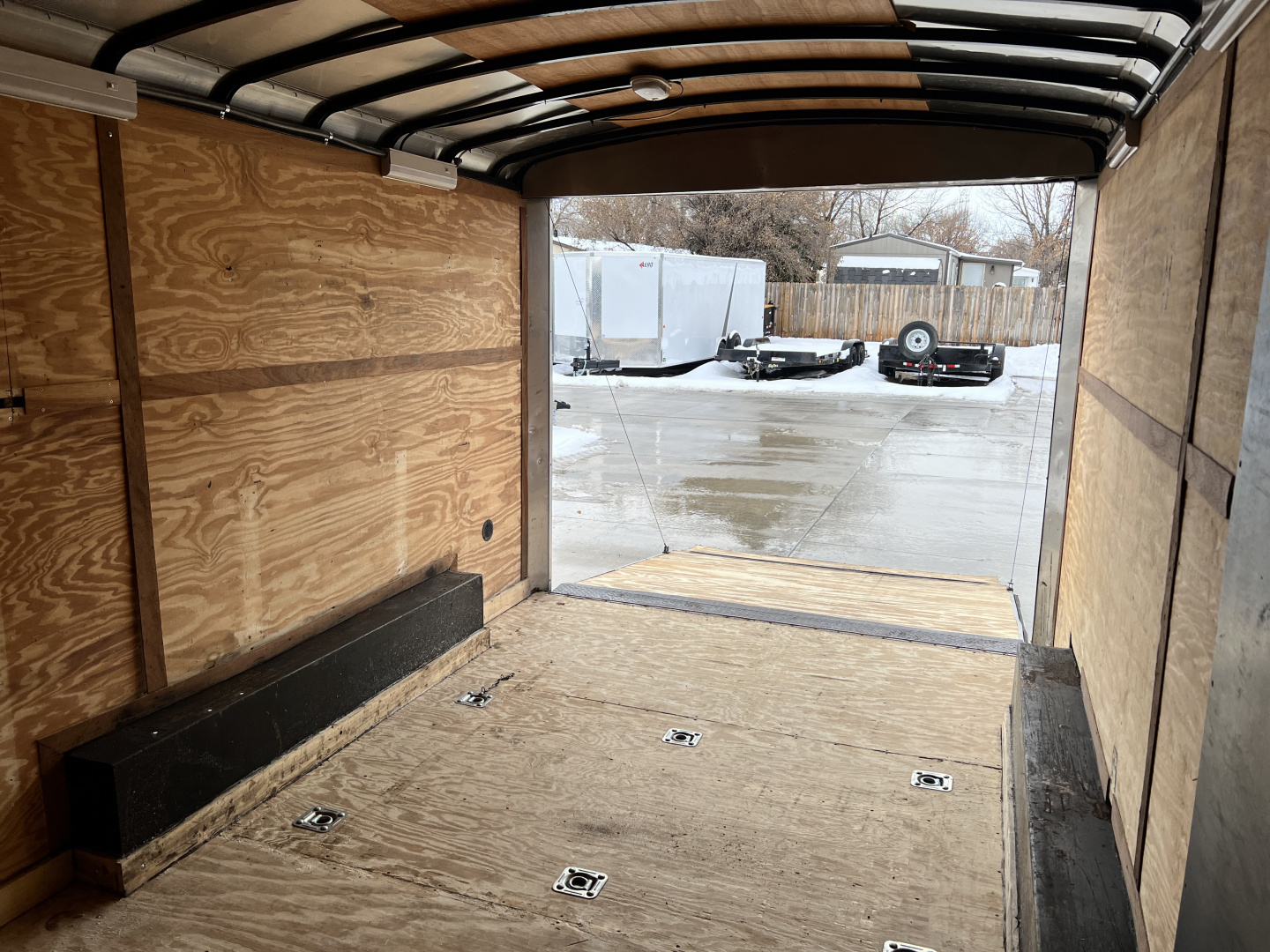 Used 2013 Haulmark 8.5x16 TALL 7’ Enclosed Rear Ramp Car Hauler Cargo Trailer
