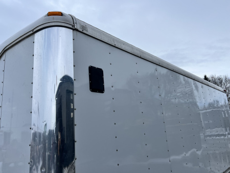 Used 2013 Haulmark 8.5x16 TALL 7’ Enclosed Rear Ramp Car Hauler Cargo Trailer