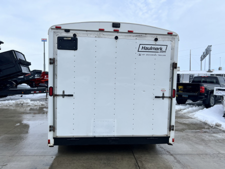 Used 2013 Haulmark 8.5x16 TALL 7’ Enclosed Rear Ramp Car Hauler Cargo Trailer