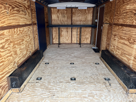 Used 2013 Haulmark 8.5x16 TALL 7’ Enclosed Rear Ramp Car Hauler Cargo Trailer