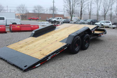 New 2026 Moritz 7' x 16' + 4' Low Pro - Gravity Tilt - Tilt Trailer - 22900# GVW