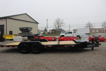 New 2026 Moritz 7' x 16' + 4' Low Pro - Gravity Tilt - Tilt Trailer - 22900# GVW