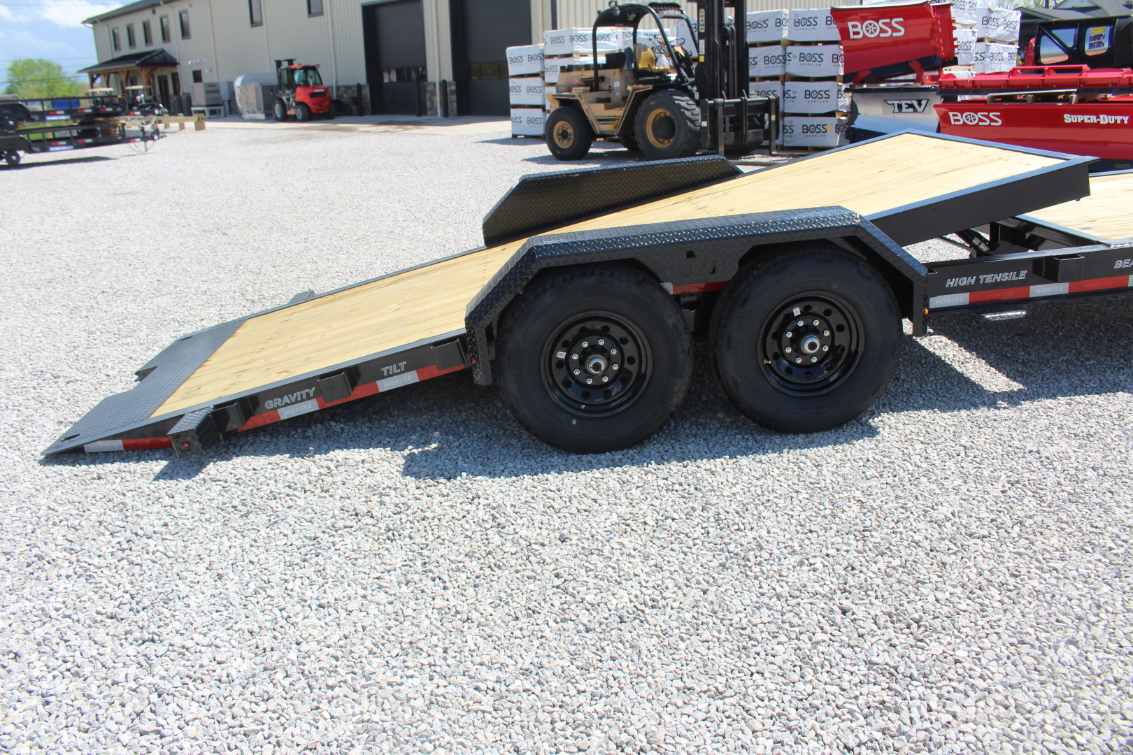 New 2026 Moritz 7' x 16' + 6' Low Pro - Gravity Tilt - Tilt Trailer - 14000# GVW