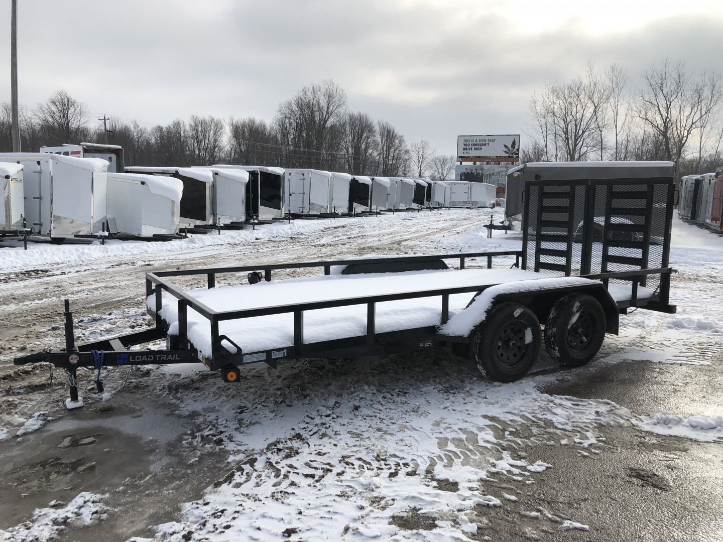 New 2026 Load Trail 16' W/ SPLIT REAR GATE Landscape Trailer