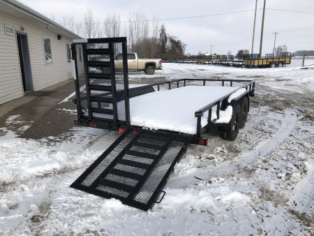 New 2026 Load Trail 16' W/ SPLIT REAR GATE Landscape Trailer