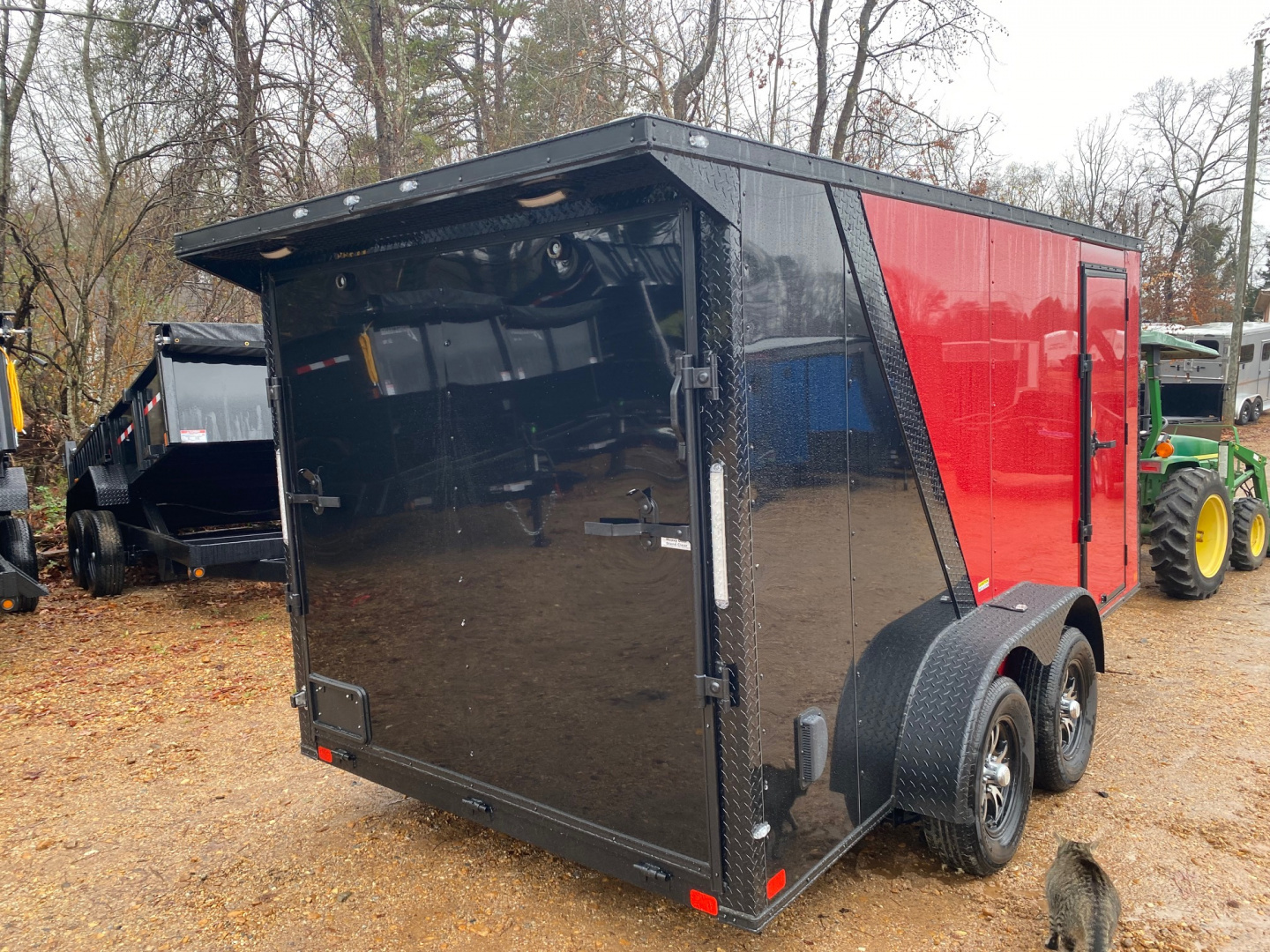 New 2026 Choice Cargo 7X14TA BLK-RED Cargo / Enclosed Trailer